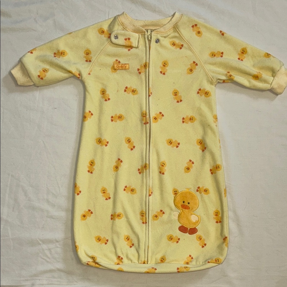 Yellow Duck Print sleep sack